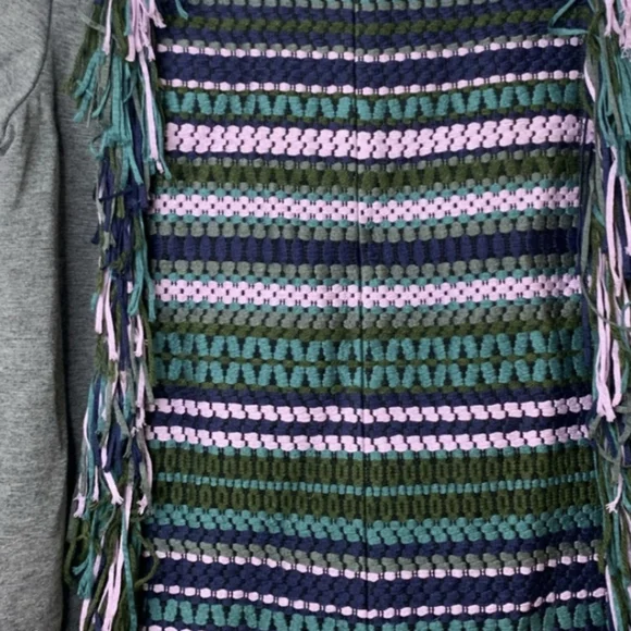 Lela Rose Stripe Fringe Wool Shift Dress XS - Picture 6 of 11